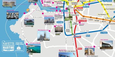 Карта достопримечательностью Марселя