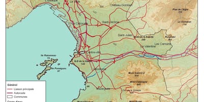 Топографическая карта Марсель
